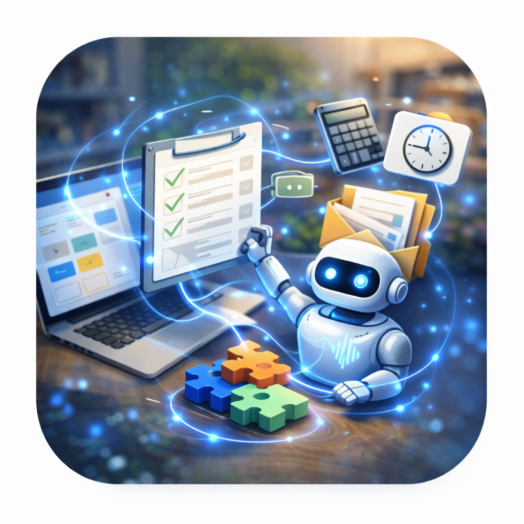 AI productivity workflows for scheduling, estimates, and admin tasks